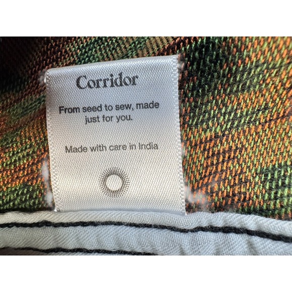 Corridor New York Mens Size 34 Patterned 100% Cotton Pants Relaxed Straight Leg - Picture 9 of 11